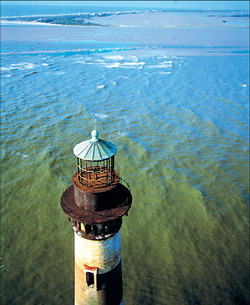 Lighthouse in a Charleston, SC waterway